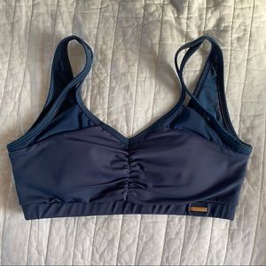 Cleo Harper Strappy Blue Sports Bra, Size Small
